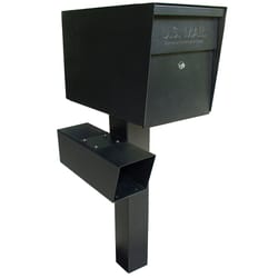 Mail Boss Galvanized Steel Black 6 in. W X 17-1/2 in. L Mailbox Newspaper Box