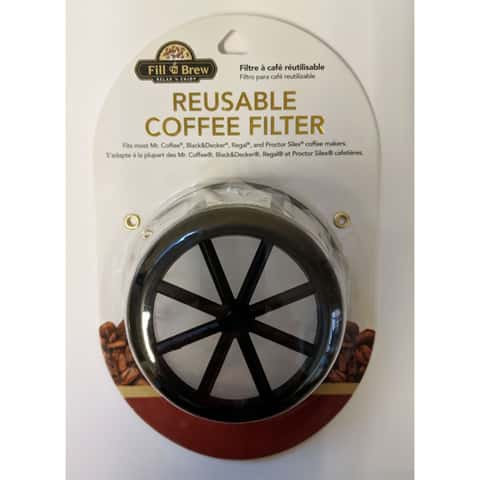 Fill 'n Brew Reusable Coffee Filter Basket for Most Mr. Coffee, Black &  Decker