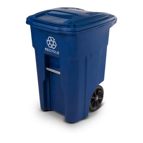 50 in. x 48 in. 65 Gal. 1.5 mil Blue Recycling Trash Bags (50-Count)
