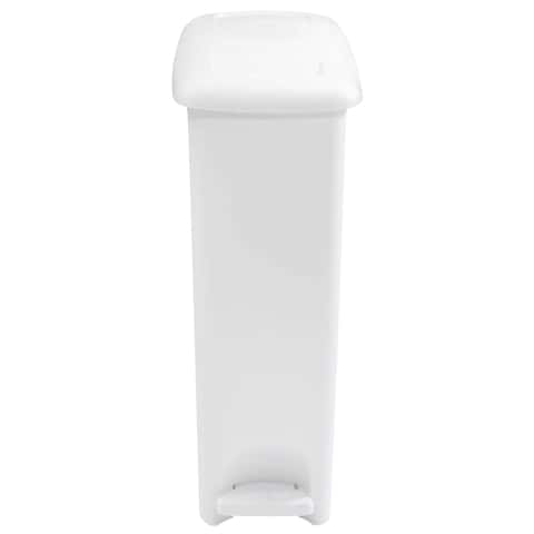 Rubbermaid 11.25 gal White Plastic Step-On Trash Can - Ace Hardware