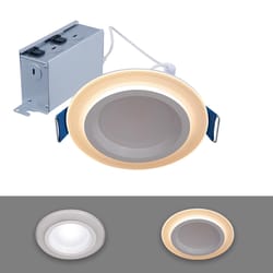 Halo White 4 in. W LED Canless Recessed Downlight 9.5 W