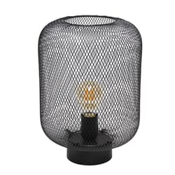 Simple Designs 12.13 in. Black Table Lamp