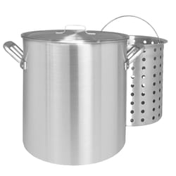 Bayou Classic Aluminum Grill Stockpot with Basket 25 qt 14 in. L X 14.13 in. W 1 pk