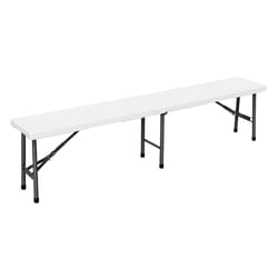 Living Accents White Plastic Folding Bench