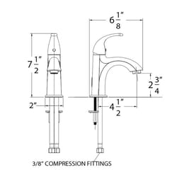 Huntington Brass Trend Chrome Transitional Single-Handle Bathroom Sink Faucet 4 in.