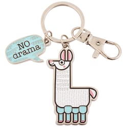Karma Llama Key Chain Metal 1 pk