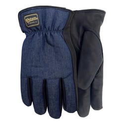 Watson Gloves Dryhide L Goatskin Leather Range Rider Black/Blue Gloves