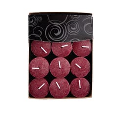 Candle Lite Burgundy Juicy Black Cherries Scent Flat Top Votive Candles