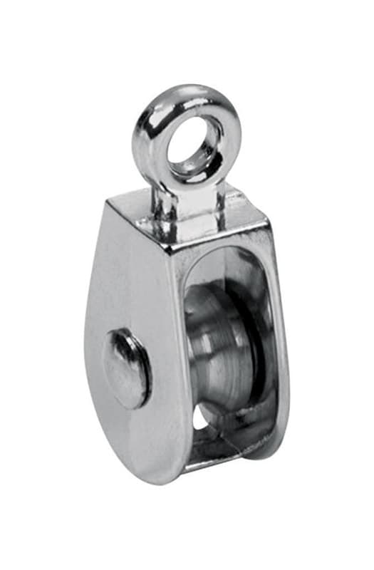 Baron 1-1/2 in. D Electro-Plated Iron Swivel Eye Single Eye Pulley
