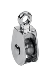 Baron 1/2 in. D Electro-Plated Iron Fixed Eye Single Eye Pulley