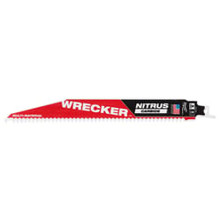 Milwaukee Wrecker 9 in. Nitrus Carbide Reciprocating Saw Blade 6 TPI 5 pk