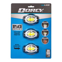 Dorcy 150 lm Silver LED COB Head Lamp AAA Battery