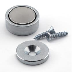 Magnet Source .25 in. L X .625 in. W Silver Neodymium Super Latch Magnets 16 lb. pull 2 pc