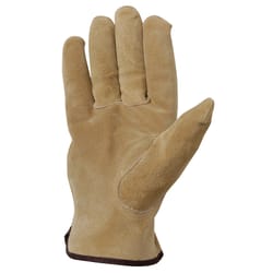 Wells Lamont L Suede Cowhide Driver Tan Gloves