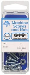 HILLMAN No. 10-24 in. X 2 in. L Slotted Round Head Zinc-Plated Steel Machine Screws 1 pk