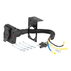 CURT 4 Flat to 6 Round Electrical Adapter with Tester 15.5 in.