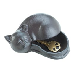 Summerfield Terrace Brown Iron 2.25 in. H X 4.75 in. L X 2.25 in. W Hide-A-Key Napping Cat Outdoor D