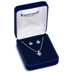 Montana Silversmiths Women's Braided Journey Heart Silver/Turquoise Jewelry Sets