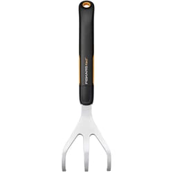 Fiskars Xact 3 Tine Stainless Steel Hand Cultivator Rubber Handle
