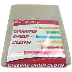 Monarch Brands 4 ft. W X 15 ft. L 8 oz Canvas Drop Cloth 1 pk