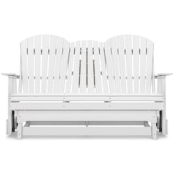 Signature Design by Ashley Hyland Wave White HDPE Frame Glider Loveseat