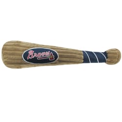 Pets First MLB Brown Plush Atlanta Braves Dog Toy 1 pk