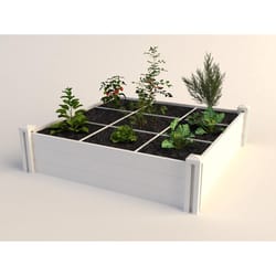 Vita 11 in. H X 48.13 in. W X 48.13 in. D Vinyl Classic Garden Bed White