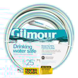 Gilmour Drinking Water Safe 5/8 in. D X 25 ft. L RV/Marine Hose