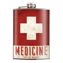 Trixie & Milo 8 oz Red Stainless Steel Hip Flask