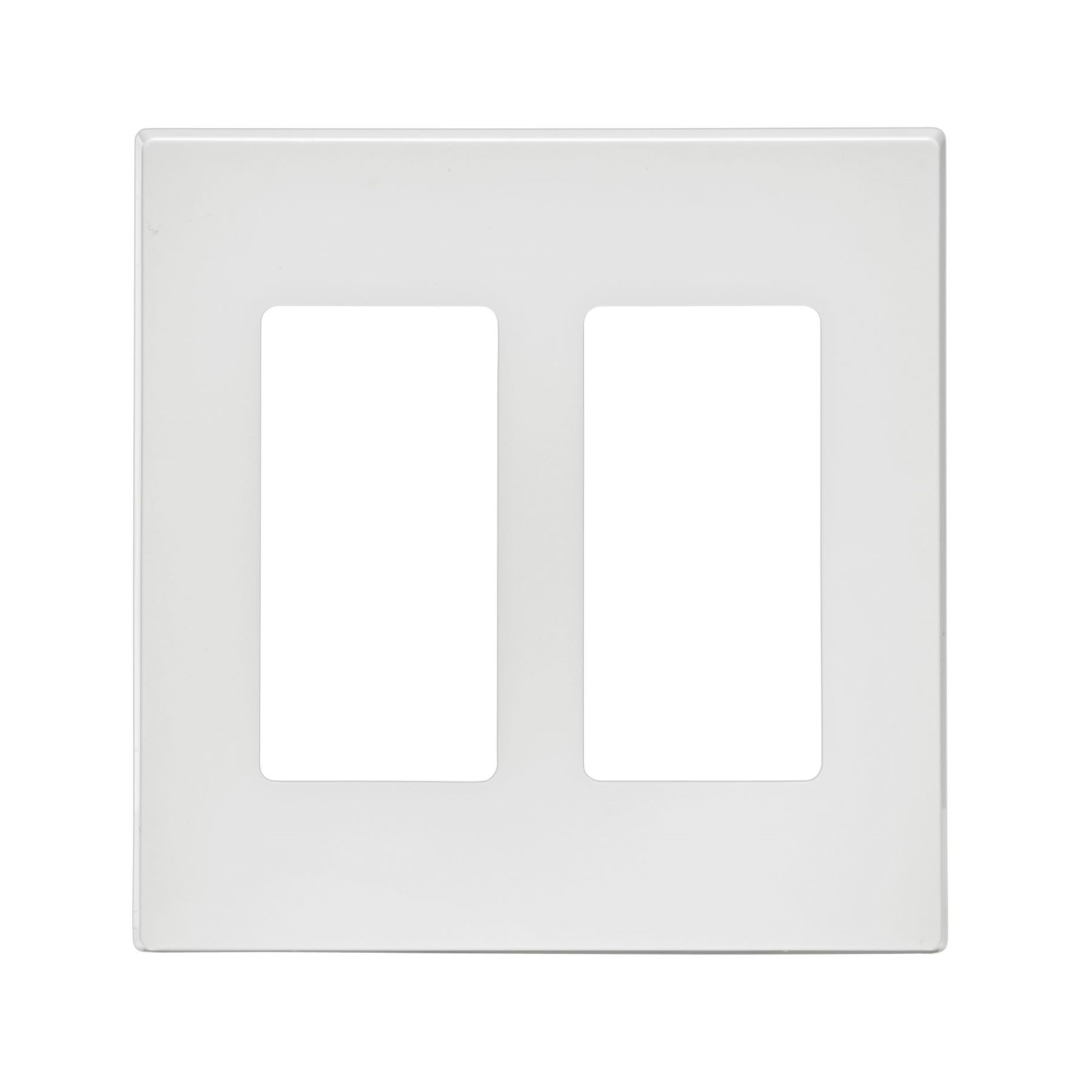 Leviton Decora Plus White 2 gang Polycarbonate Decorator Screwless Wall ...