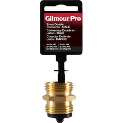 Gilmour 3/4 in. Brass Threaded Double Male Hose Connector
