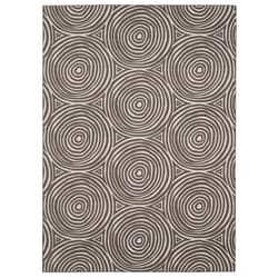 Linon Home Decor Milosh 5 ft. W X 7 ft. L Cream/Tan Circles Polyester Accent Rug