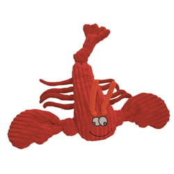 HuggleHounds Knottie Red Plush McCracken Lobsta Squeaky Dog Toy Large 1 pk