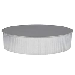 Imperial 8 in. D Galvanized Steel Crimped Pipe End Cap