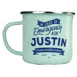 Top Guy Justin 14 oz Multicolored Steel Enamel Coated Mug 1 pk