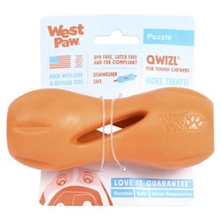 West Paw Zogoflex Orange Plastic Qwizl Pet Toy Small in. 1 pk