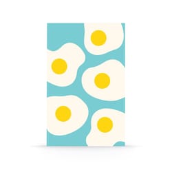 Denik 5 in. W X 8 in. L Sewn Bound Light Blue Just Yolkin Around Notebook