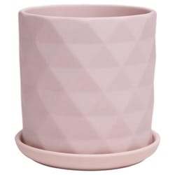 Chive Virago 3.3 in. D Ceramic Shape F Succulent Pot Soft Pink