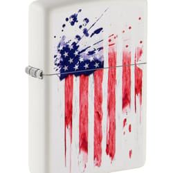 Zippo White US Flag Lighter 1 pk