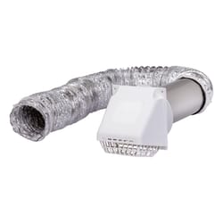 Ace 96 in. L X 4 in. D Silver/White Aluminum Dryer Vent Kit