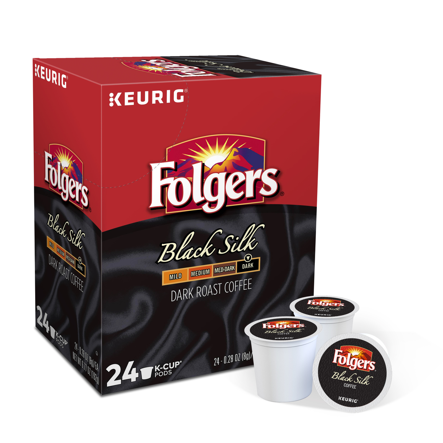 Photos - Other interior and decor Keurig Folgers Black Silk Coffee K-Cups 24 pk 5000363989 