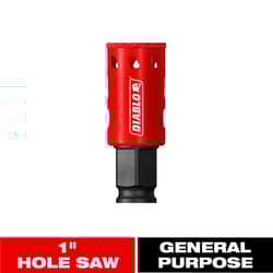 Diablo 1 in. Diamond Grit 5.52 in. L X 1/4 in. D Hole Saw