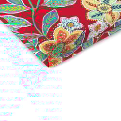 Jordan Manufacturing Red Floral Polyester Seat Cushion