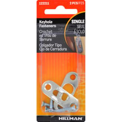 HILLMAN Steel-Plated Silver Keyhole Picture Hanger 20 lb 2 pk