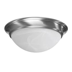 Feit 4.8 in. H X 13 in. W X 13 in. L Brushed Nickel White Ceiling Fixture