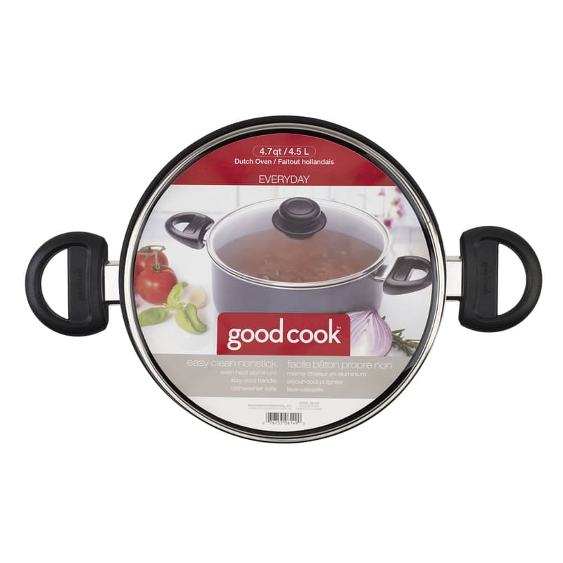 Good Cook Aluminum Dutch Oven 4.7 qt Black Sansujyuku sansujyuku.com