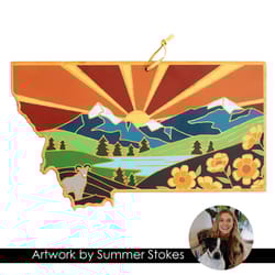 Totally Bamboo Summer Stokes 16 in. L X 9.5 in. W X 0.63 in. Bamboo Montana Serving & Cutting Board