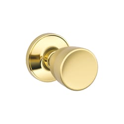 Schlage Byron Bright Brass Passage Knob Right or Left Handed