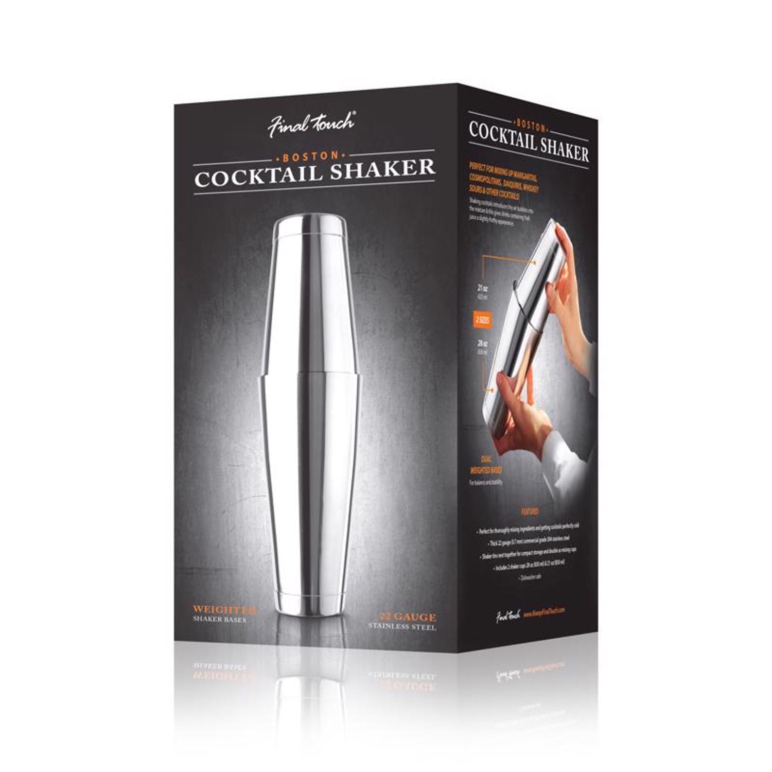 Final Touch Silver Stainless Steel Cocktail Shaker Uae Electronic uaeelectronic.com