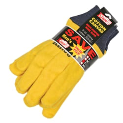 Kinco Men's Indoor/Outdoor Knit Wrist Chore Gloves Yellow XL 3 pair